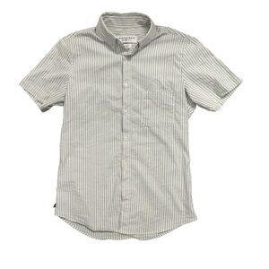 Mizzen and Main Medium Trim Fit Striped Short Sleeve Button‎ Down Polo